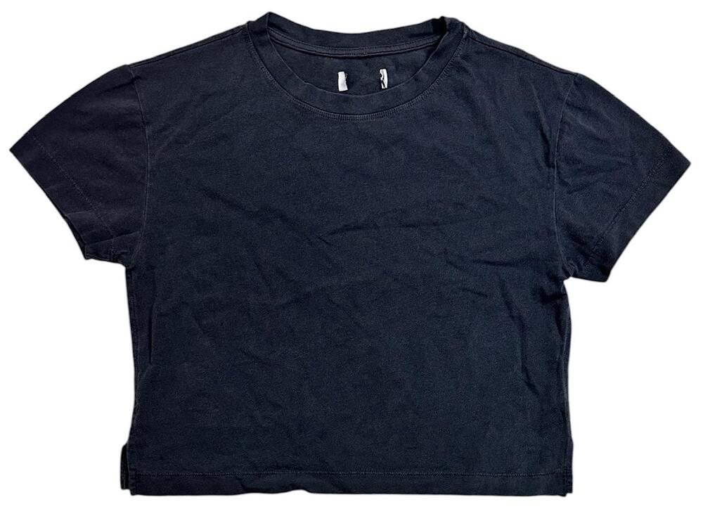 Rowan Women's Reagan Short Sleeve Oversized Boyfriend Top T-Shirt in Faded Black